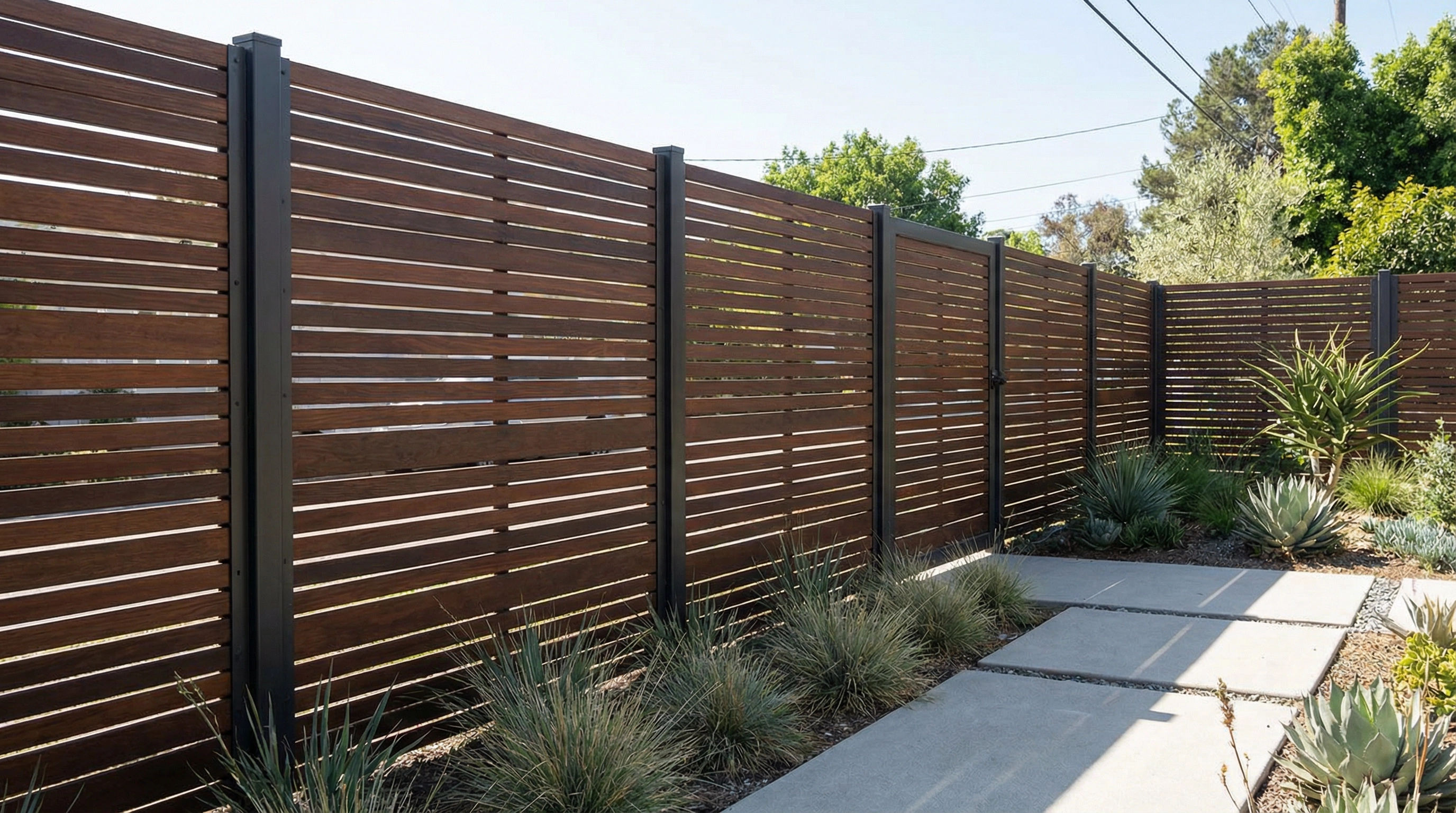 Sturdy timber fence panel installation