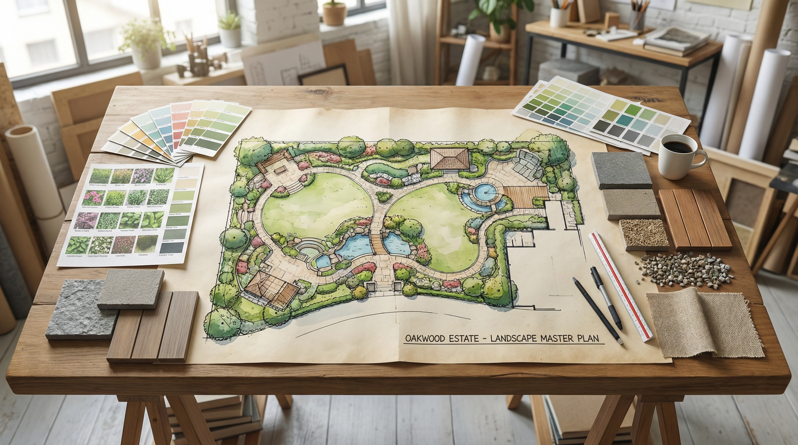 Teesside Landscaping team planning a project